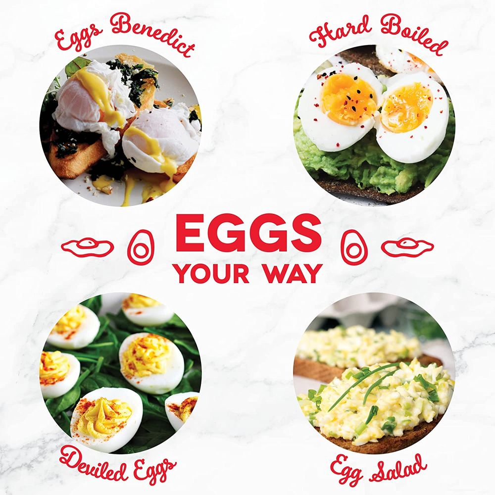 6-Capacity Electric Egg Cooker for Hard Boiled and Poached Eggs Fast 6-Capacity Electric Egg Cooker for Hard Boiled and Poached Eggs Fast