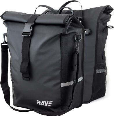 2 x RAVE Gepäckträgertasche Fahrradtasche Hinterradtasche Umhängetasche 22 Liter