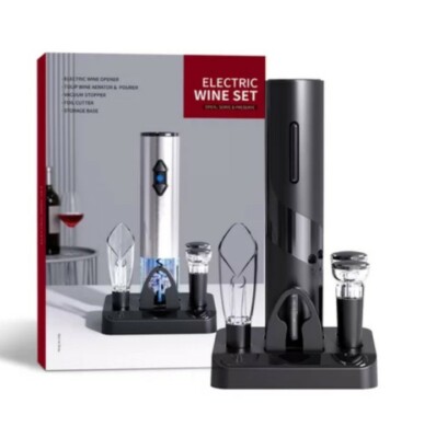 5-1 Electric Cordless Wine Bottle Opener Set Automatic Corkscrew FREE SHIPPING 