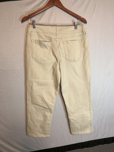 Women’s Code Bleu Chelsea Crop Capris Size 8 Tan - Picture 5 of 8