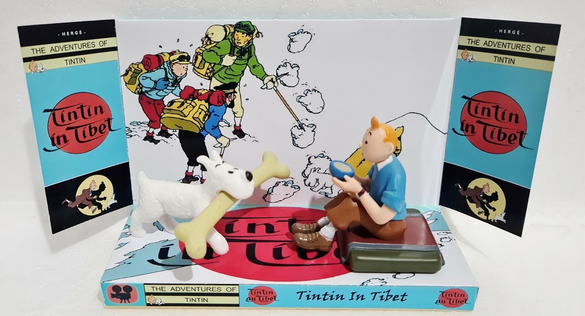 TINTIN Comic Action Figures 🧍‍ on TINTIN IN TIBET Custom Display