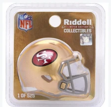 SAN FRANCISCO 49ERS 525 MADE THROWBACK NEW CLAMSHELL POCKET PRO HELMET RIDDELL