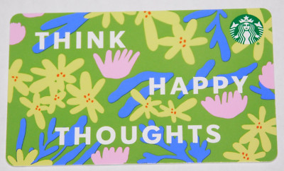 STARBUCKS THINK HAPPY THOUGHTS GIFT CARD 6192 - New / Unused (No Cash Value)