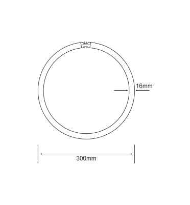 Circular 55w Fluorescent T5 Tube 2GX13 Daylight White 6500k 306mm Diameter - View #3