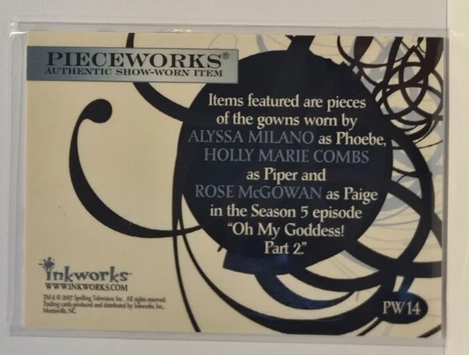 Charmed Forever Triple Pieceworks Costume Card PW14 Phoebe Piper Paige - Image 2 of 2