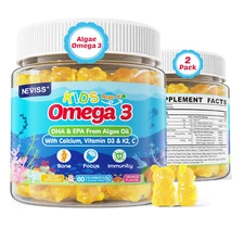NuBest Omega-3 Gummies, with ALA from Flaxseed Oil, 60 Vegan Gummies for Age 2+