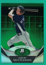 2011 Bowman Platinum - Prospects - Green #BPP60  Drew Vettleson #/599