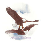 Ceramic Decals Fighting Eagles Eagle Bird Animal