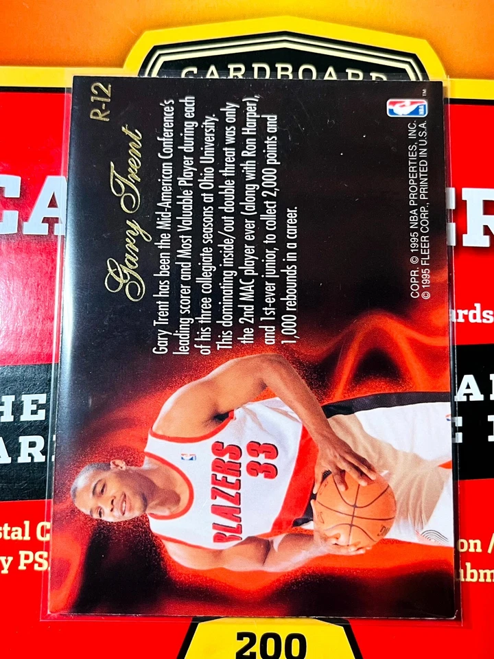 Tarjeta de baloncesto 1995-96 Flair Class of '95 Trail Blazers #R12 Gary Trent Foto 2 de 2