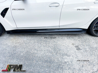 SIDE SKIRT FOR BMW G80 M3 4DR DP STYLE CARBON FIBER SIDE SKIRT EXTENSION LIP