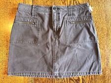 Vtg Y2K NWT Old Navy Cargo Mini Skirt 4 Utility Grunge Gorpcore Brown Deadstock