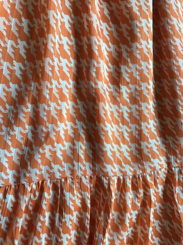 J S Millenium Orange & White Long Summer Dress Size Medium - Picture 5 of 7