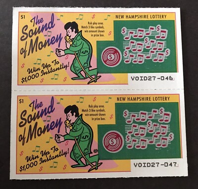 NH Elvis Presley Type Theme Vintage Instant SV Lottery Tickets,  no cash value