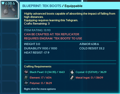 ARK ASA PVE Tek Suit BP Blueprints Boots Chestpiece Guantlets Helmet leggings - Picture 9 of 252