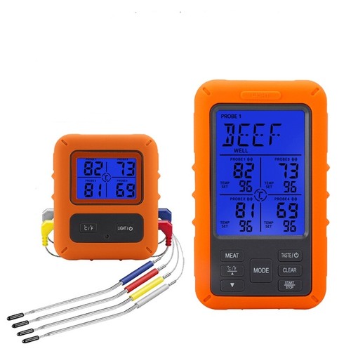 Digital Bratenthermometer Funk Grillthermometer Fleisch-Thermometer mit 4-Fühler - Bild 8 von 9