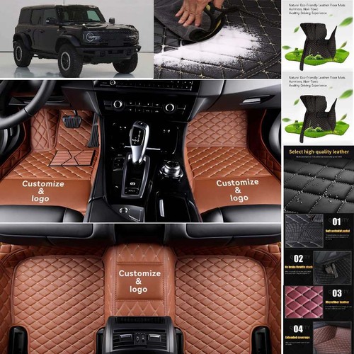 For Ford Bronco Car Floor Mats Auto Carpets All Weather Waterproof - Imagen 2 de 42