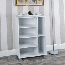 6 Section Small Side Unit Wooden Bookcase Storage Furniture Living Room Bedroom