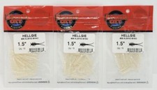 (LOT OF 3) LUNKER CITY 1.5" HELLGIE #36 ALBINO SHAD - 15PCS PER PACK