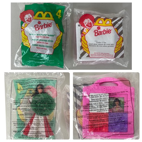 Vintage McDonalds Happy Meal Toy Barbie Happy Holidays Puzzle Toy Lot of 2pcs