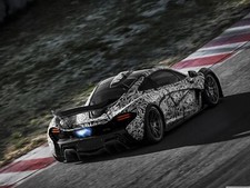 Cars mclaren p1 car Desk Mat Stitched