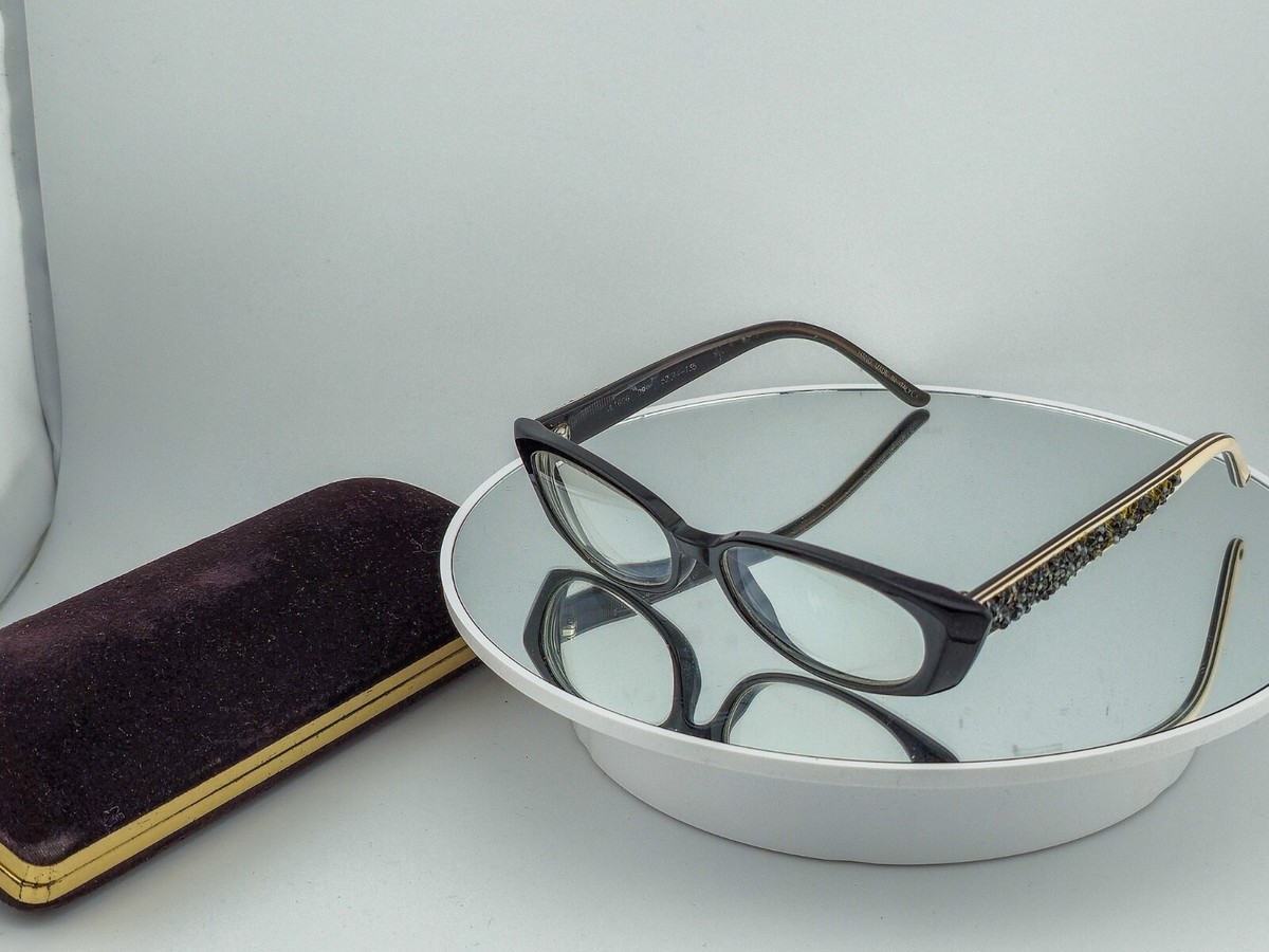 JUDITH LEIBER JL1646　ジュディスリバー　サングラス Vtg Judith Leiber Black Crystal Embellished Eyeglasses