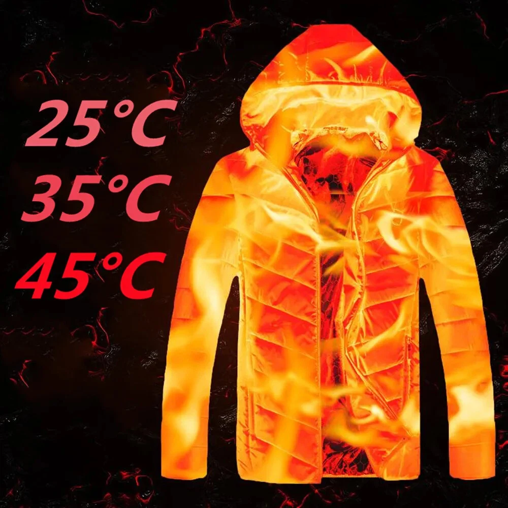 21 Areas Men Heated Jacket USB Electric Heating Vest Winter Outdoor Warm Coat - product detail image 4