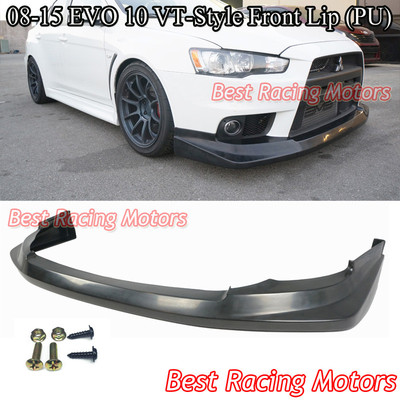 For 2008-2015 Mitsubishi EVO 10 Voltex Style Front Bumper Lip (Urethane)