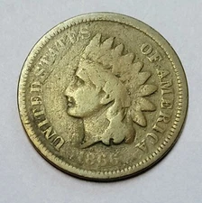 1866 INDIAN HEAD CENT  ++  AFFORDABLE SEMI KEY DATE ++ FAST SHIPPING ++