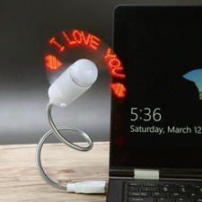 12" USB LED Fan Red Programmable Message