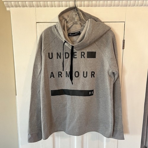 UNDER ARMOUR Size Medium Pullover Hoodie Hooded Sweatshirt Men's Gray Black - Bild 1 von 8