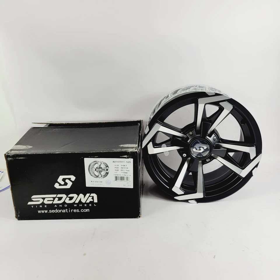 Juego de 4 ruedas antidisturbios Sedona A8147011-52S - 14x7 - 5+2 desplazamiento - 4/110 570-1258 Foto 2 de 4