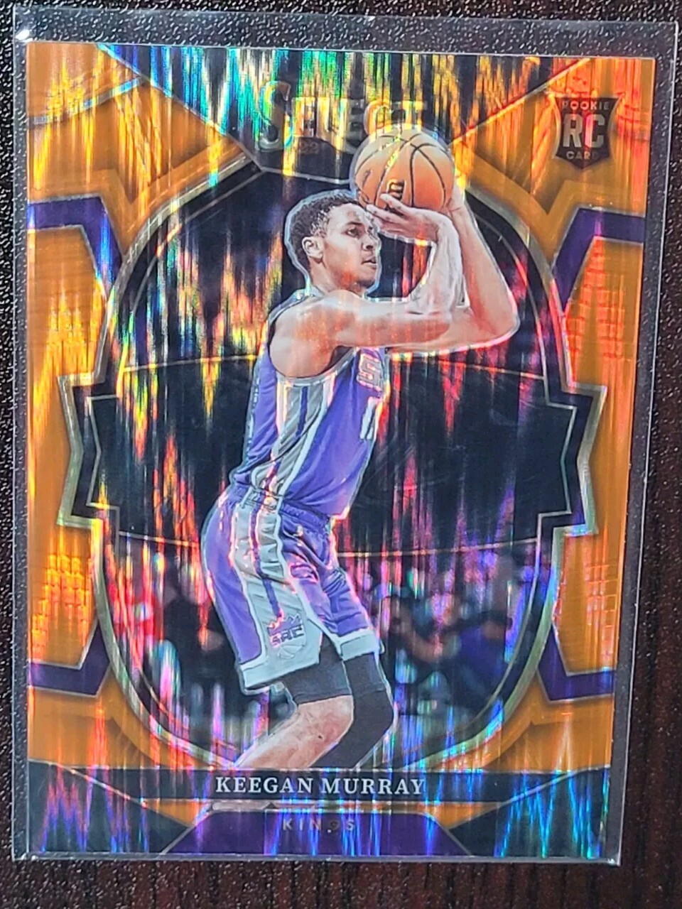 2022-23 Panini Select Keegan Murray Concourse #81 Orange Flash Prizm Rookie RC