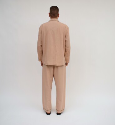 vintage 70s Pajama Set mens Size L Man Pajamas Shirt & Pants