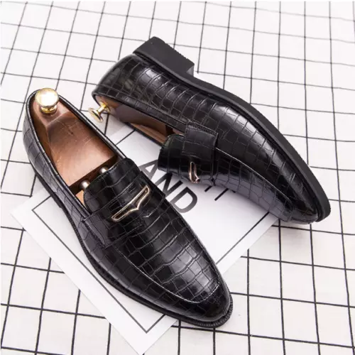 Pointed Toe Loafers Schuhe Herren Business Hochzeit Party Kunstleder Schuhe - Bild 3 von 16