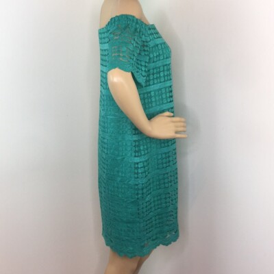 trina turk green lace dress Off The Shoulder lace corset