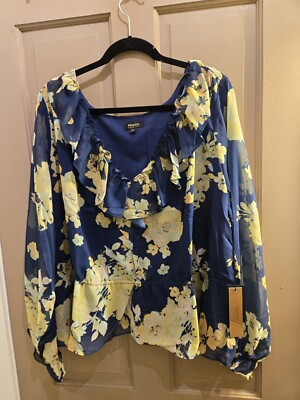 New Maree Pour Toi navy floral top size 20