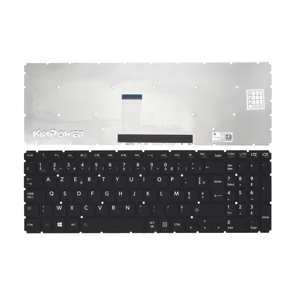 Clavier AZERTY Français De Remplacement Pour Toshiba Satellite Pro P500 Series - Référence NSK-TBQ0F - Neuf D'origine
