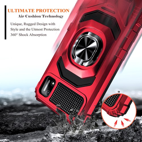 For Cloud Stratus C7 Case Ring Stand Phone Cover with Tempered Glass Protector - Picture 12 of 26