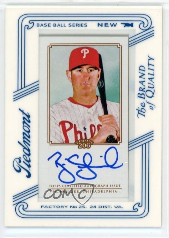 2010 Topps 206 Mini Framed Piedmont Brian Schneider #TA-BS Auto s5j