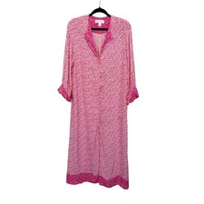 Vintage 90s Oscar de la Renta Pink Label Nightgown S/M Pink Maxi Loungewear Lux