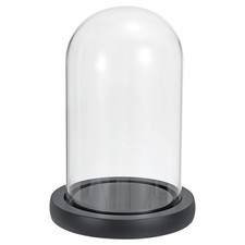 6.3"x3.9" Clear Cloche Glass Dome, Glass Bell Jar Display Case Tabletop Cente...