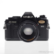 Minolta X-700 X700 Black 35mm SLR Film Camera w/ 50mm f1.7 Lens CLA'd EXC