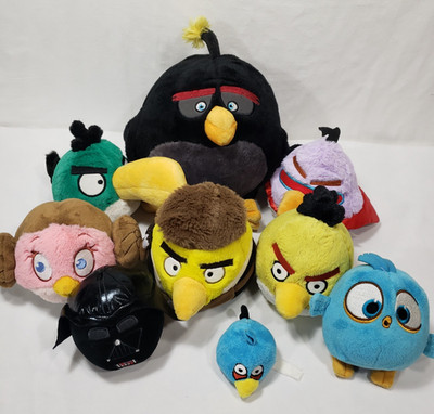 Angry Birds Plush Lot Of 9 Stuffed Animals Bomb Chuck Blues Hal Stella Bundle