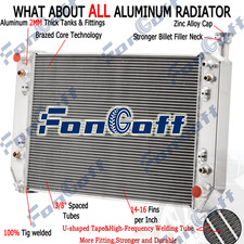 3 Row Aluminum Radiator Fit 1994-1998 Chevy P30/GMC P3500 5.7L V8 GAS 350Cu