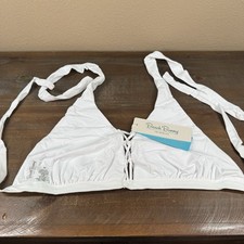 TROPIK Haut de bikini triangle côtelé - Blanc | Bikini Village