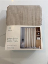 Haven Organic Cotton Double Gauze Shower Curt...