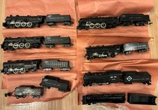 Lot Of 7 S Scale American Flyer Locomotives! Hudson 4-6-4 Steam Untested + Track
