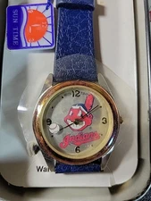 Vintage 1995 Cleveland Indians Chief Wahoo SunTime Officially Licensed Watch NOS
