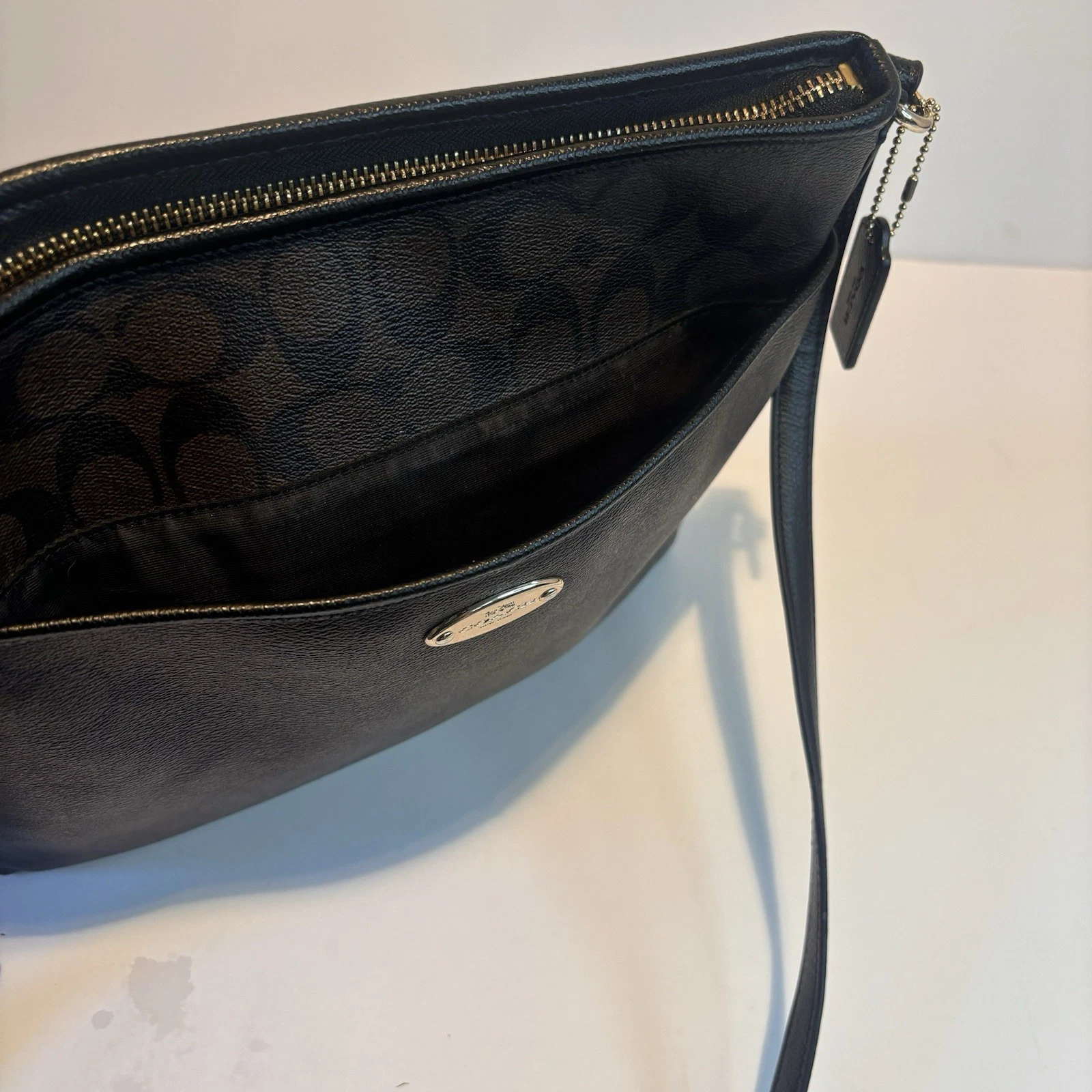 Borsa a tracolla Coach marrone #QO1BQI PELLE borsa a tracolla modello C tote carriage