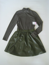 Dress Alice + Olivia Olive Green Zip Dress Size 0 Mock Turtle Neck Sold Back Zip